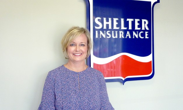 At your service: Shelter Insurance agent Audrey Marshall serving customers 24 hours a day, seven days a week, 365 days a year