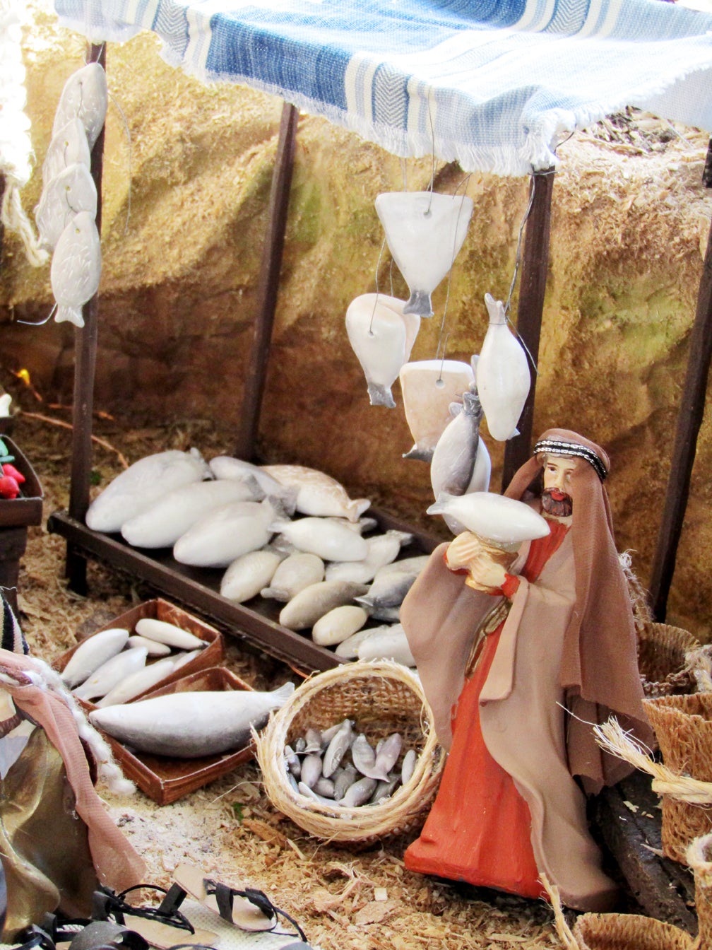 Telling his story: Silvia Viso builds large, authentic nativity