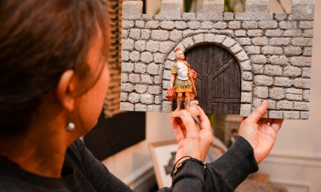 Telling his story: Silvia Viso builds large, authentic nativity