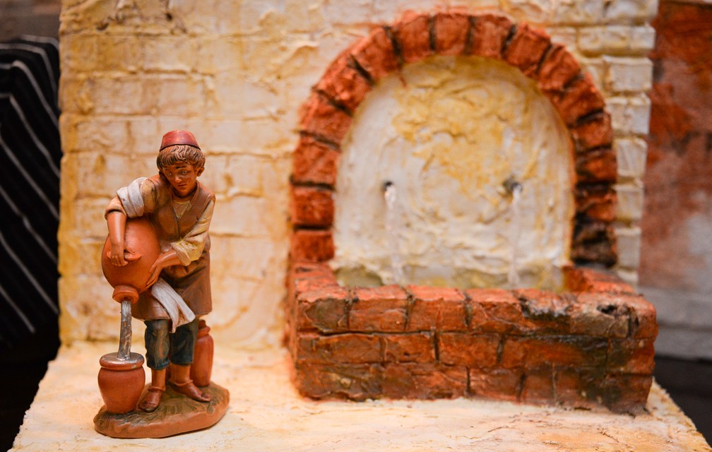 Telling his story: Silvia Viso builds large, authentic nativity