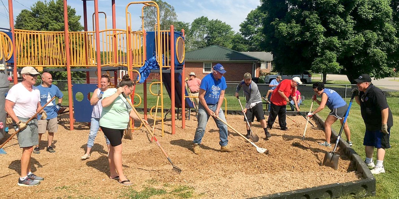 Sponsored content: Collaboration helps clean up community attraction; Independence Bank employees volunteer time to improve eyesore