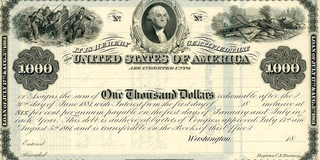 Five and 20 bonds help fund Civil War